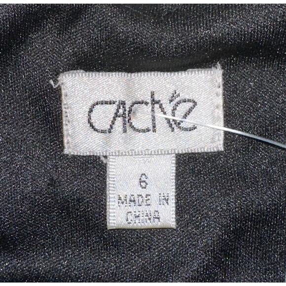 Cache Rare Vintage 90s Beaded Floral Print Silk Dress - Picture 8 of 11